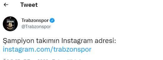 Trabzonspor'dan Fenerbahçe'ye yıldız ve Instagram göndermesi