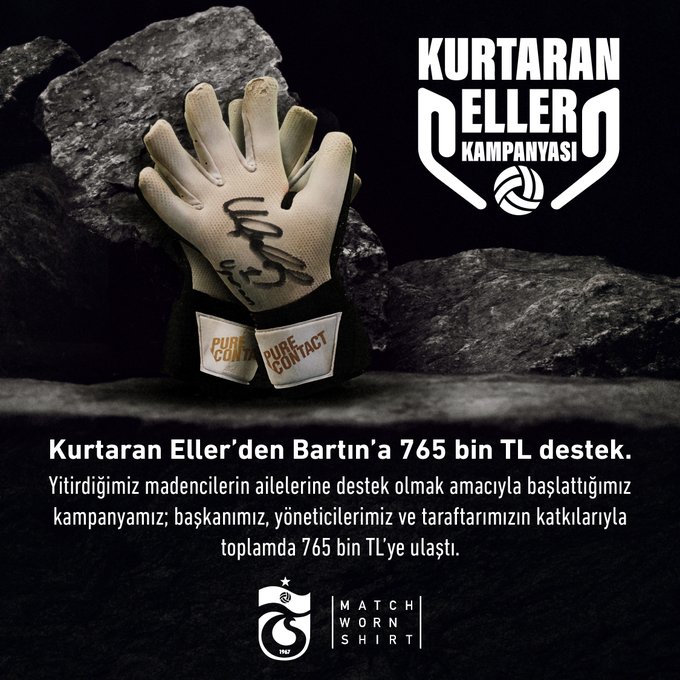 Trabzonspor Kurtaran Eller’den Bartın’a 765 bin TL destek