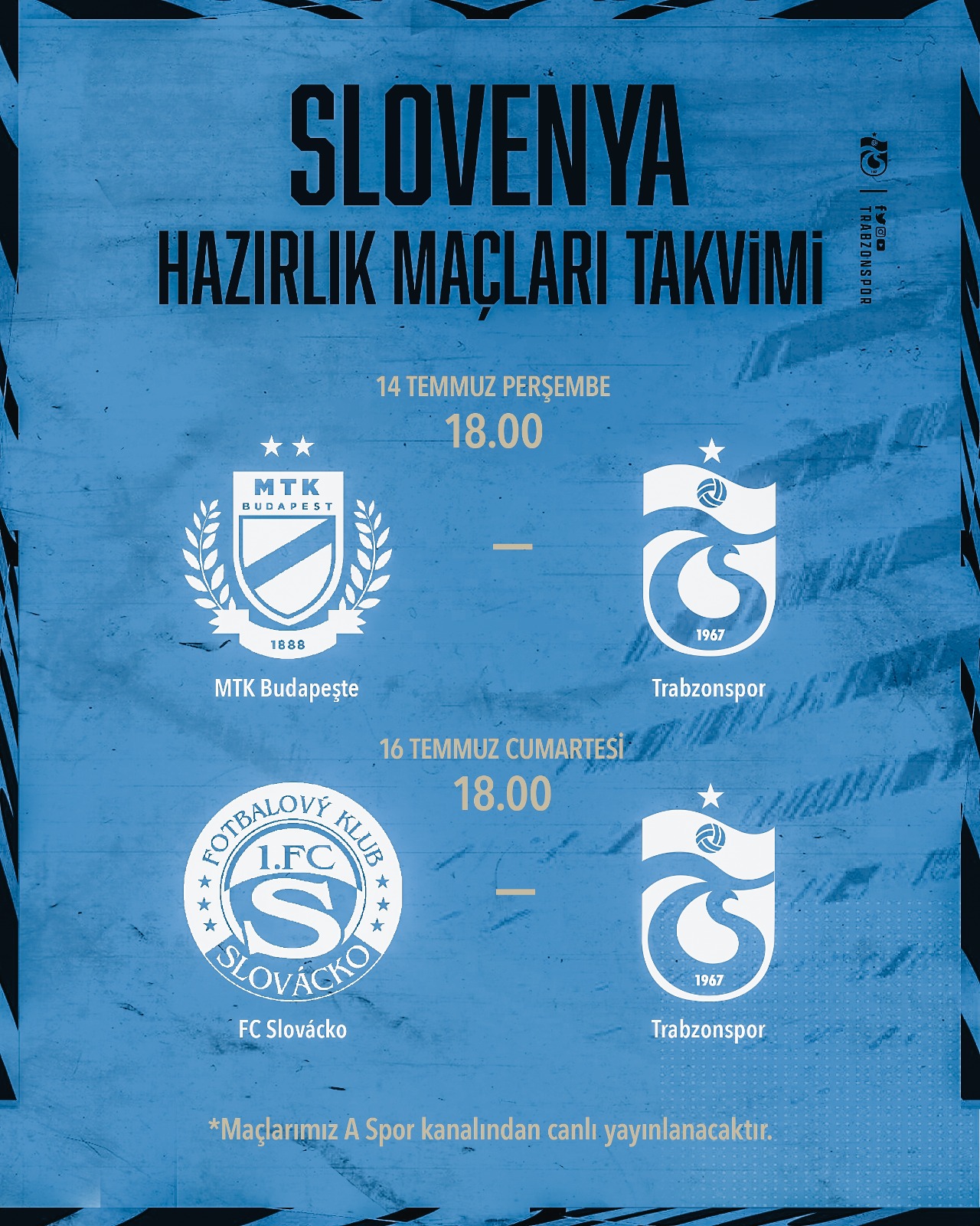 Trabzonspor'un yeniz sezon hazırlık maçları ne zaman hangi kanalda açıklandı
