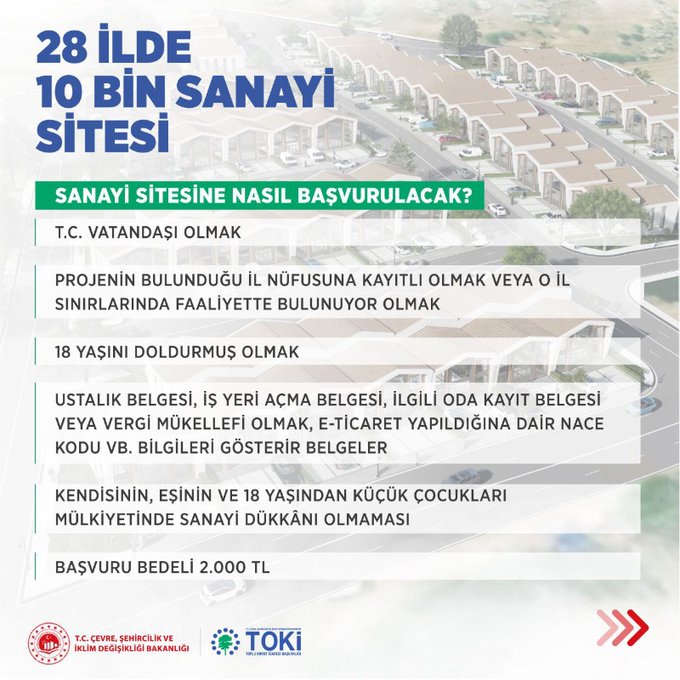 PROJE KAPSAMINDA ARSA SATIN ALMAK VE İLK İŞYERİM PROJESİNE BAŞVUR ŞARTLARI NELER?