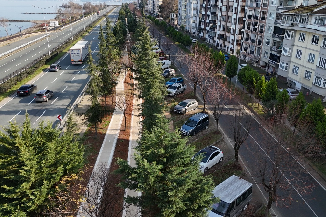 Trabzon'da S&uuml;rmene bisiklet yolu hizmete a&ccedil;ıldı