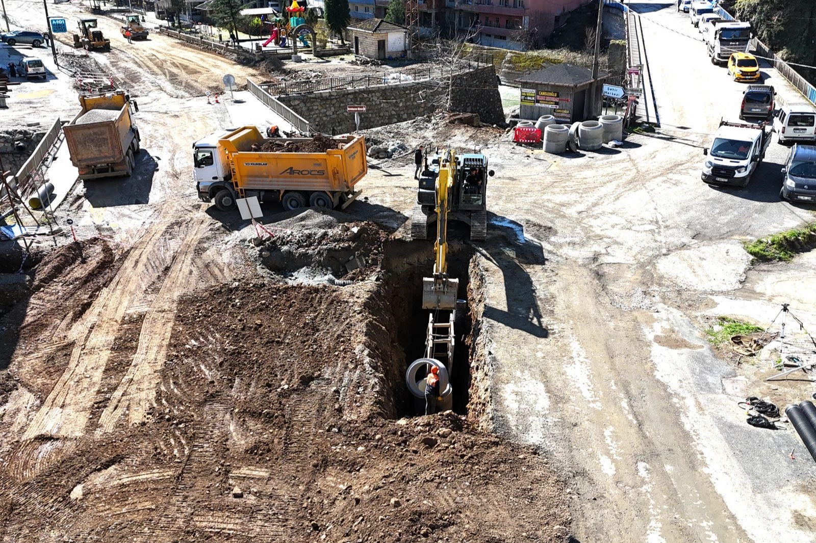 Trabzon Dernekpazarı&rsquo;nda altyapı seferberliği