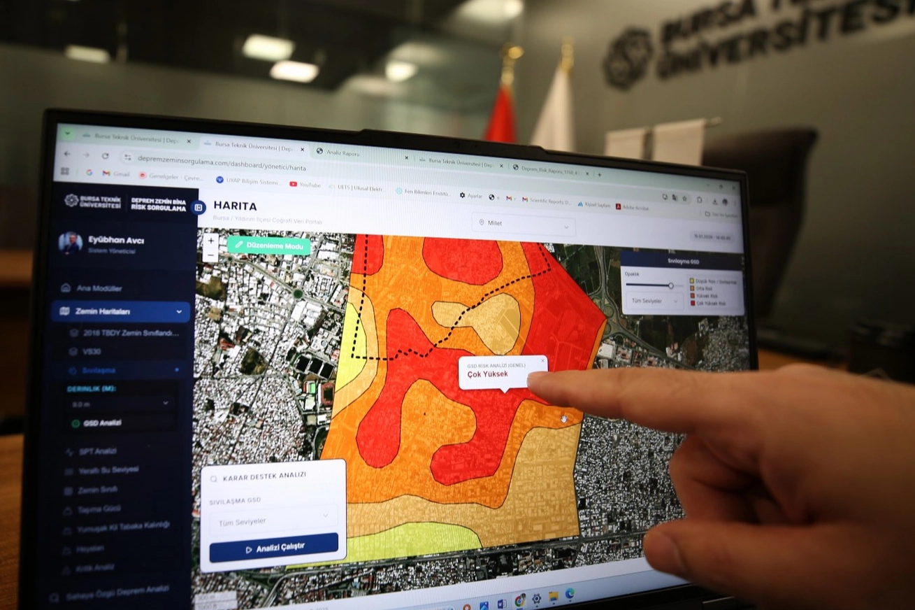 BT&Uuml;'den T&uuml;rkiye&rsquo;de ilk! Tek tuşla deprem riski ve zemin analizi &ouml;ğrenilebilecek