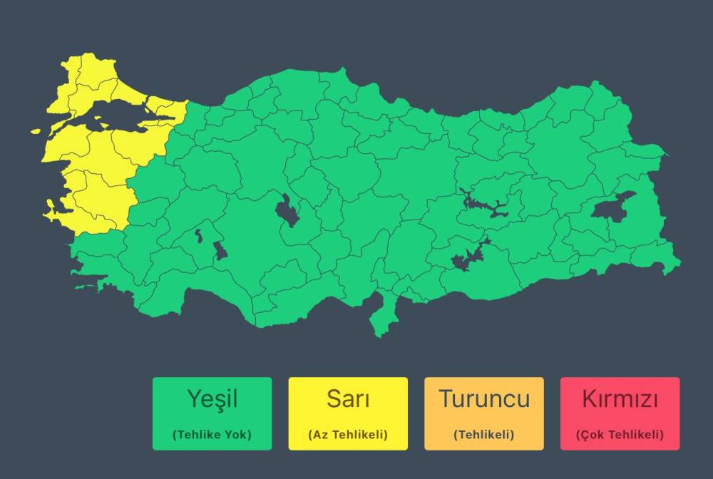 İçişleri Bakanlığı'ndan 'kuvvetli rüzgar ve fırtına' uyarısı