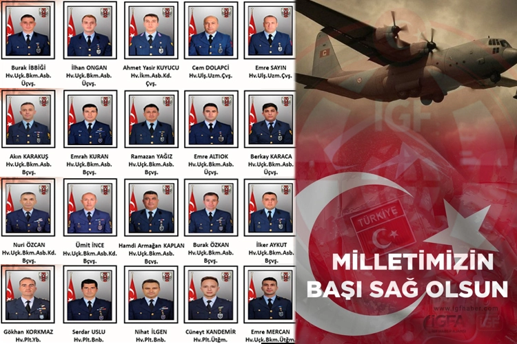 MSB şehitlerimizin kimliklerini paylaştı! Gürcistan-Azerbaycan sınırında düşen askeri uçaktaki 20 askerimiz şehit!