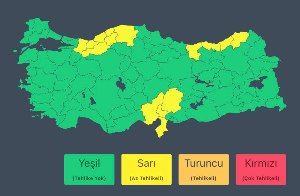 İçişleri Bakanlığı'ndan 'sağanak' uyarısı