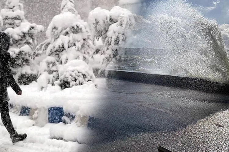 Doğu'da yoğun kar, kıyılarda kuvvetli r&uuml;zgar