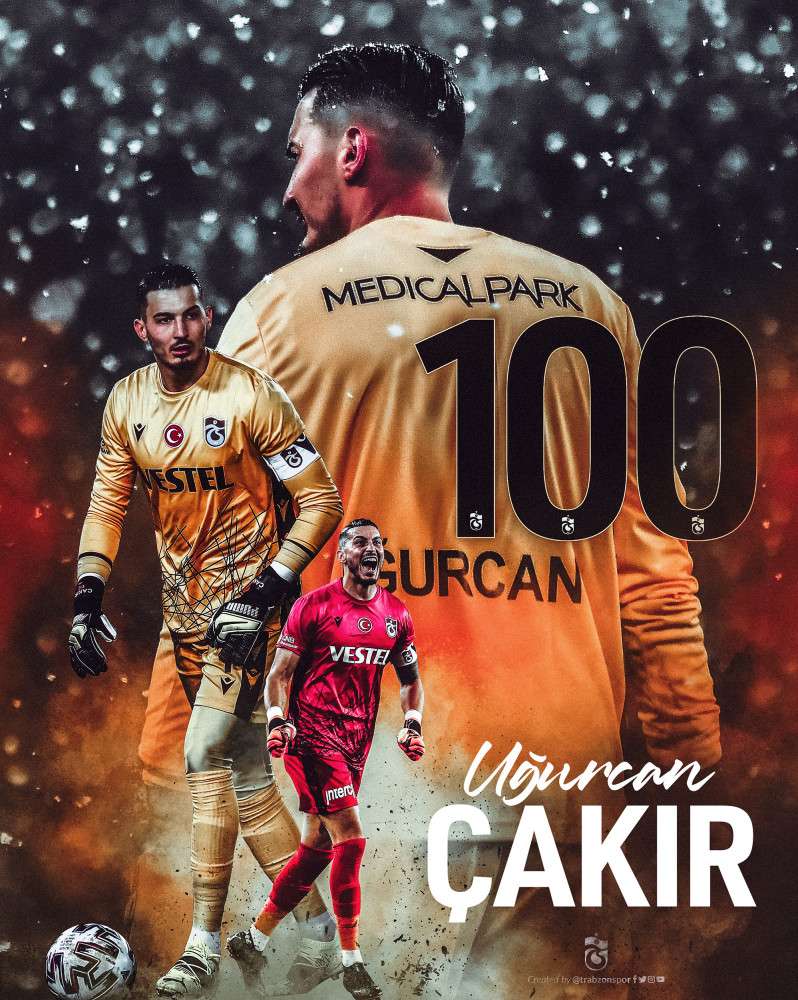 Uğurcan &Ccedil;akır Bordo Mavili forma ile 100. ma&ccedil;ına &ccedil;ıkmanın gururunu yaşıyor