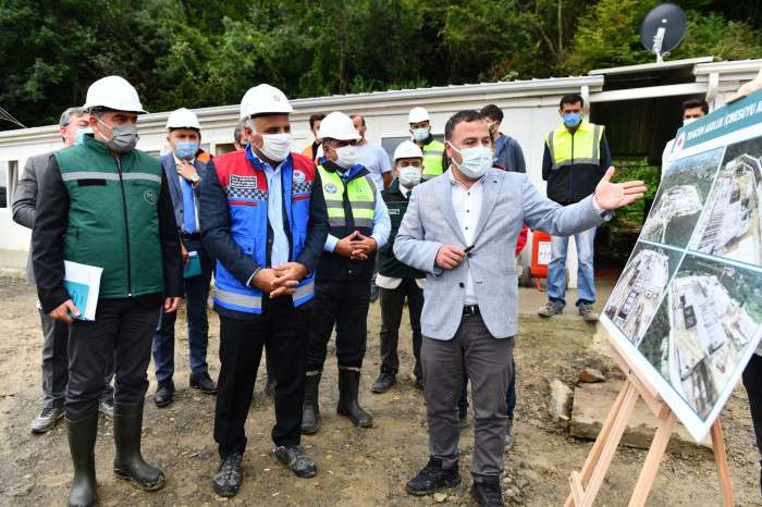 Trabzon Büyükşehir Belediye Başkanı Zorluoğlu, tünel inşaatı ve içme suyu arıtma tesisini inceledi