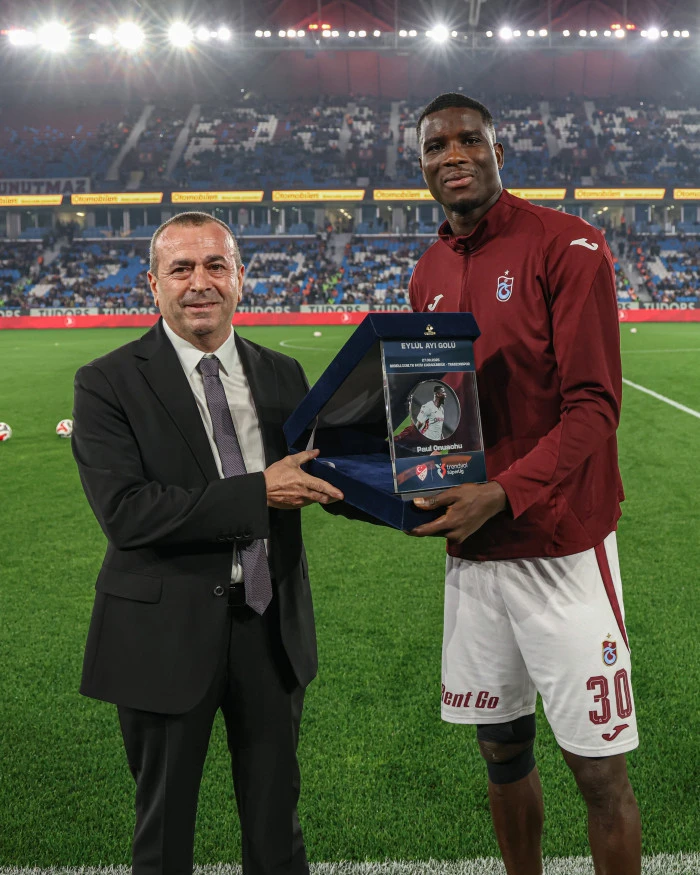 Trendyol Süper Lig'de Eylül'ün En Güzel Golü Paul Onuachu'nun! Ödülünü Başkan Yardımcısı Saral Verdi