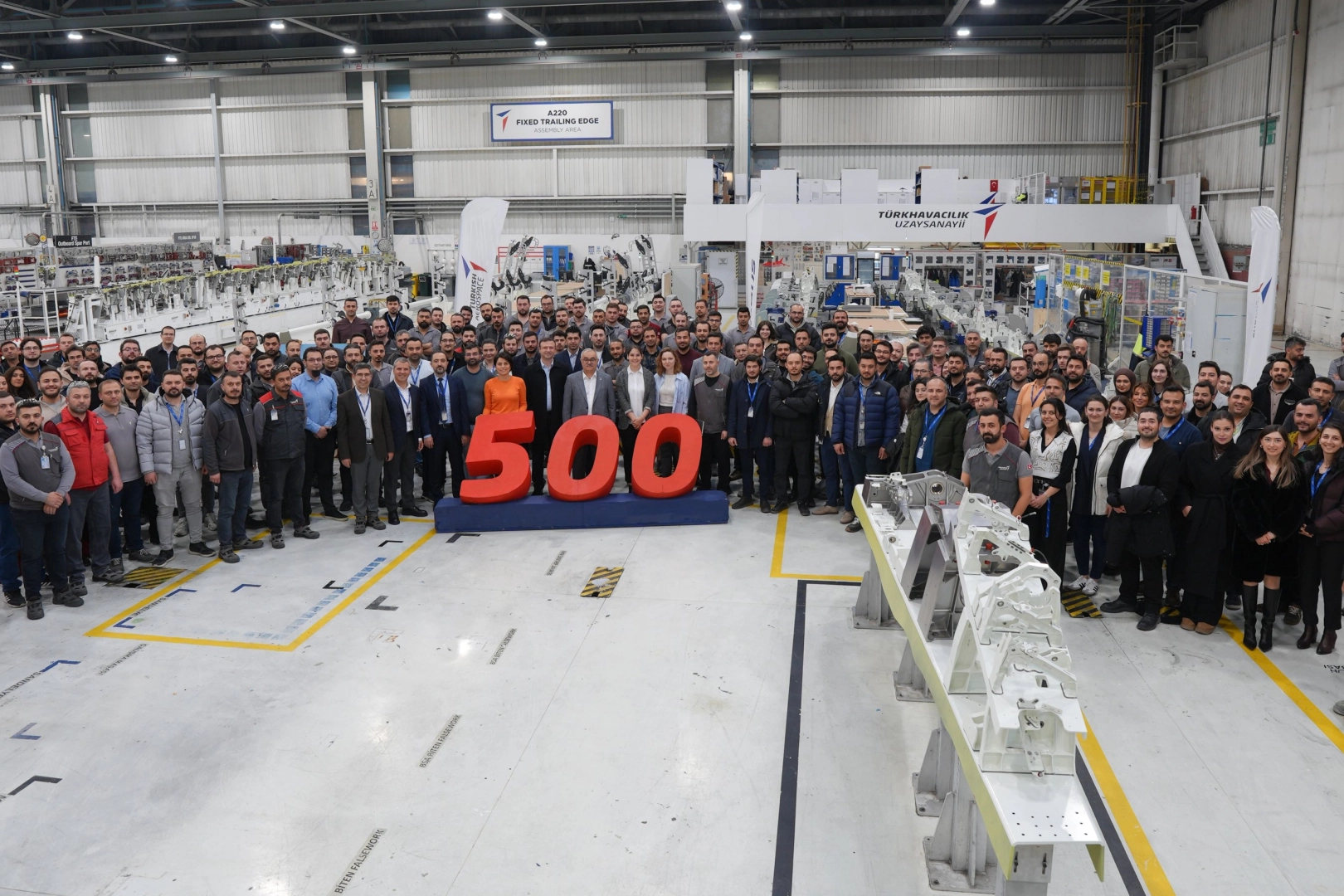 TUSAŞ&rsquo;tan Airbus A220 Programında 500&rsquo;&uuml;nc&uuml; sevkiyat