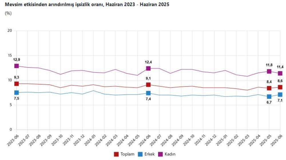 TÜİK: İşsizlik oranı haziranda arttı