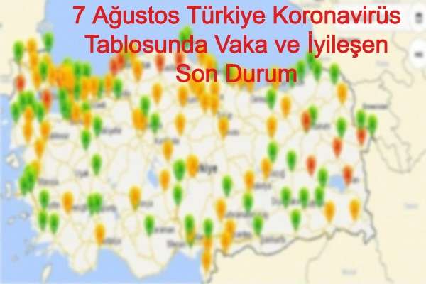 7 Ağustos Türkiye Koronavirüs Tablosunda Vaka ve İyileşen Son Durum