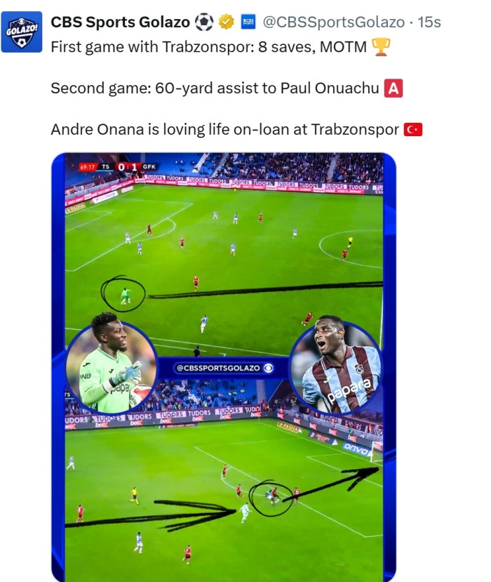 Avrupa Onana’nın asistini konuşuyor