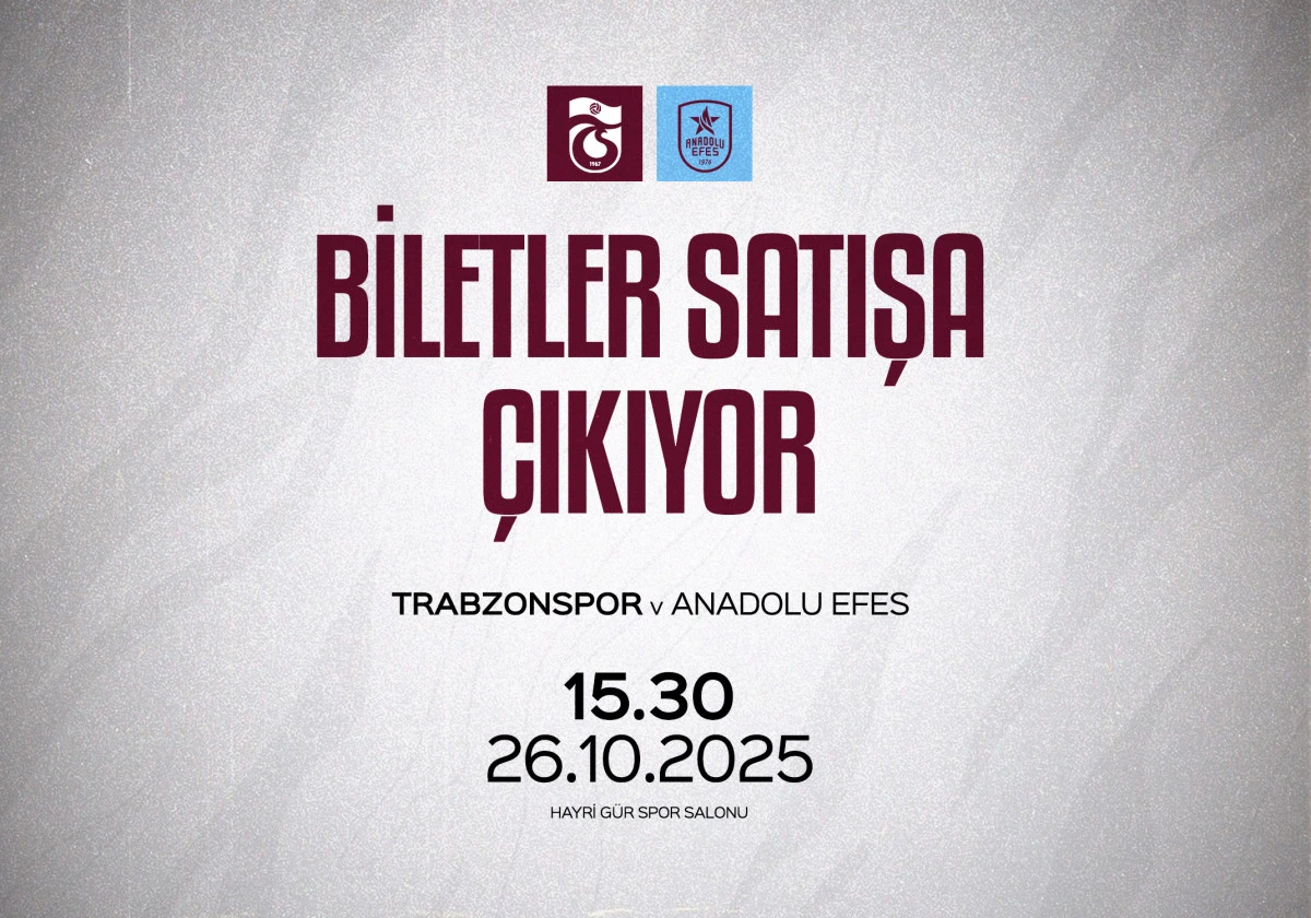 Basketbolda Dev Randevu: Trabzonspor – Anadolu Efes Maçı Biletleri Yarın Satışta!