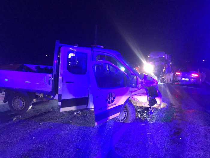 Bayburt'taki trafik kazasında  9 kişi yaralandı