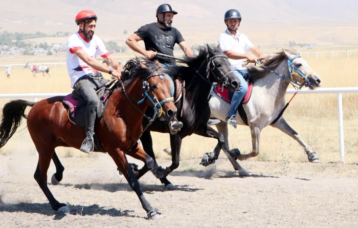 Erzurum'da 'rahvan at'lar tozu dumana kattı