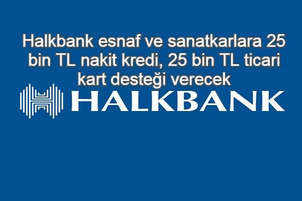 Halkbank esnaf ve sanatkarlara 25 bin TL nakit kredi, 25 bin TL ticari kart desteği verecek