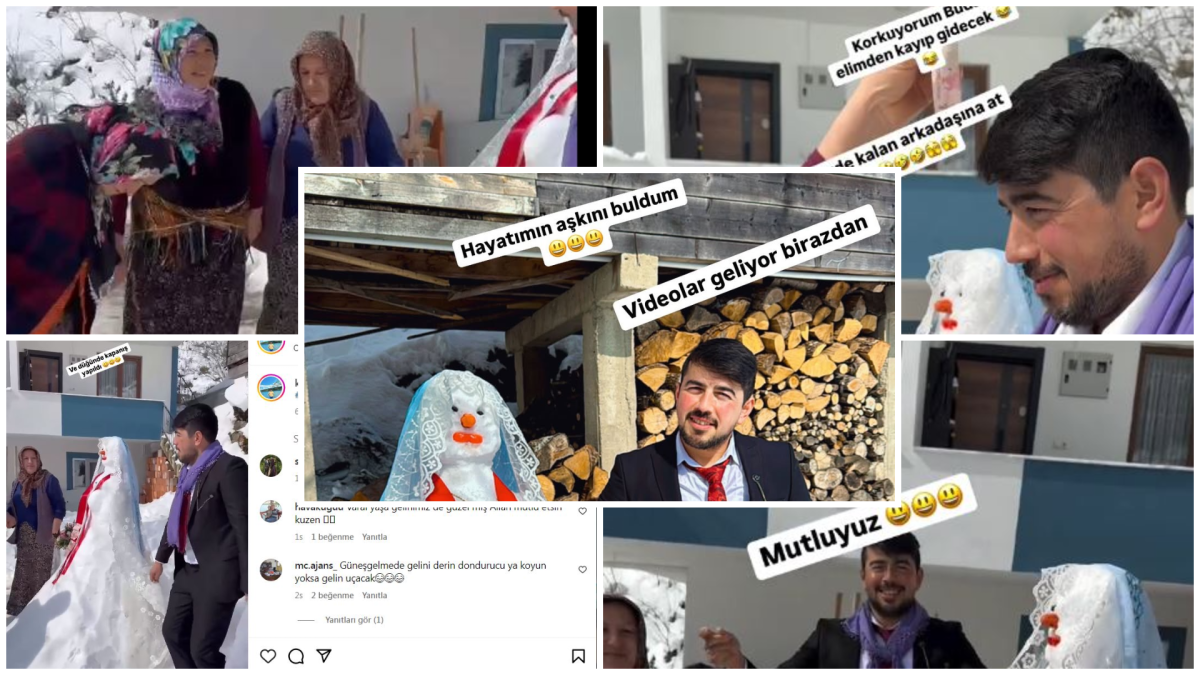 Kardan geline düğün yaptı