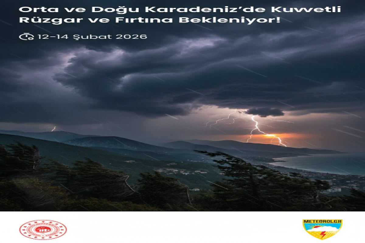 Orta ve Doğu Karadeniz İ&ccedil;in Şiddetli Fırtına Uyarısı