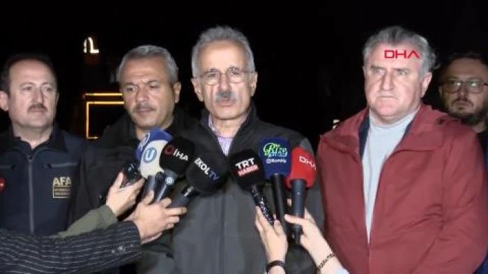 Rize - Bakan Uraloğlu ve Bak, sel bölgesinde açıklamalarda bulundu