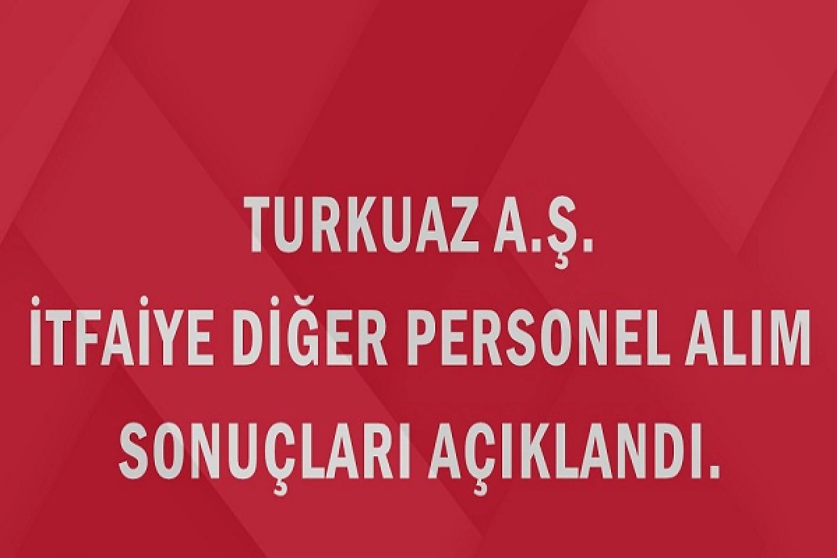 Trabzon Büyükşehir Belediyesi İtfaiye diğer personel alım sonuçları