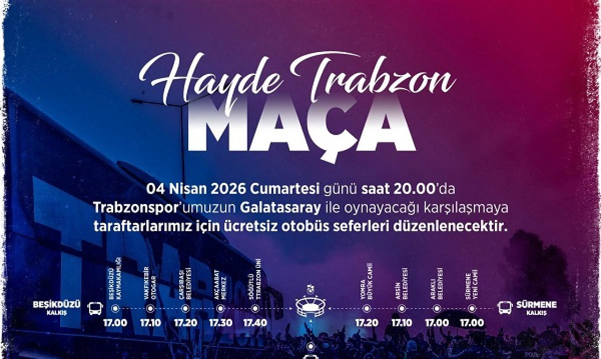 Trabzon B&uuml;y&uuml;kşehir'den Galatasaray Ma&ccedil;ı İ&ccedil;in Sefer Seferberliği