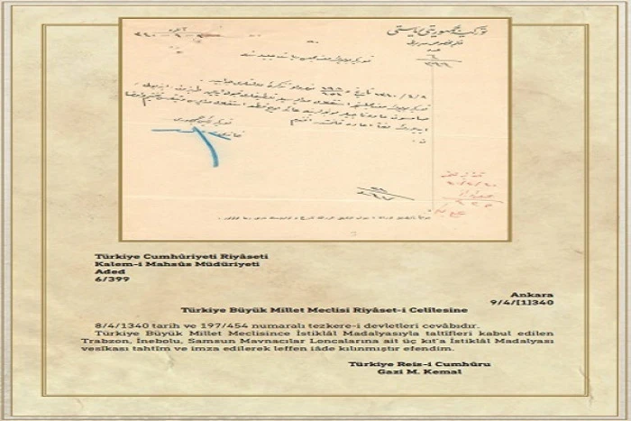 Trabzon'a 101 yıl sonra İstiklal Madalyası