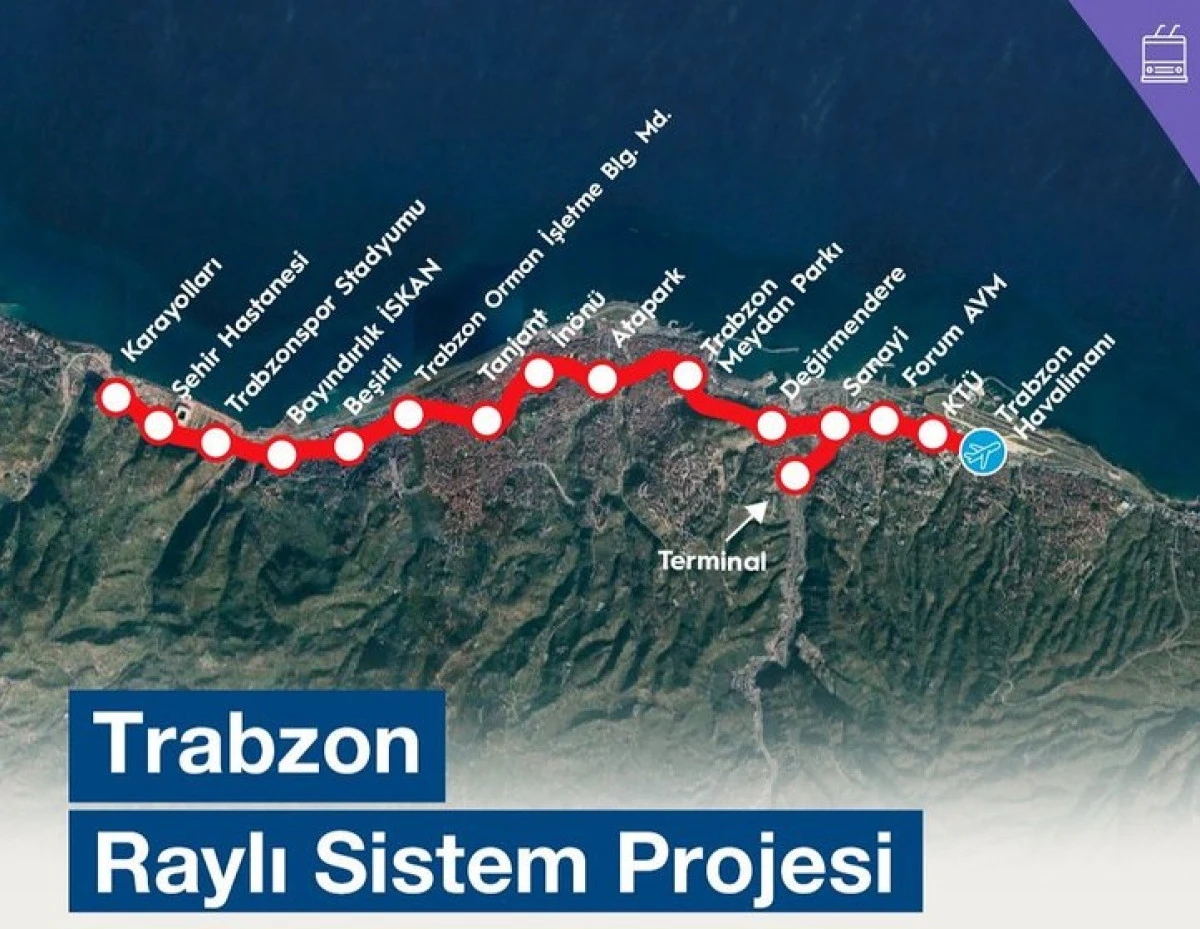 Trabzon’a 15,5 Kilometrelik Raylı Sistem Geliyor