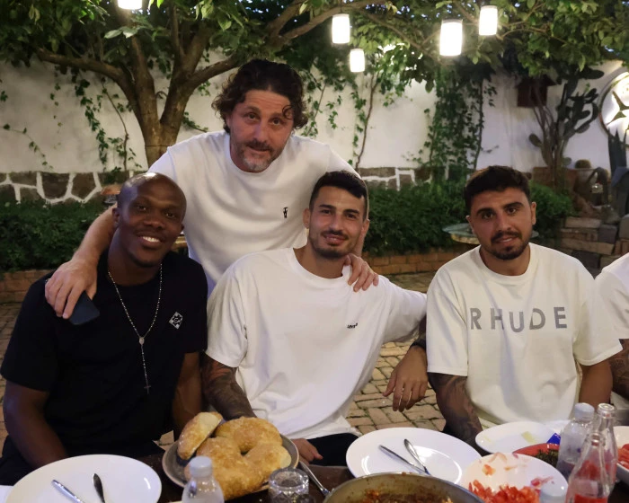 Trabzonspor yönetimi, teknik heyet ve futbolcular akşam yemeğinde