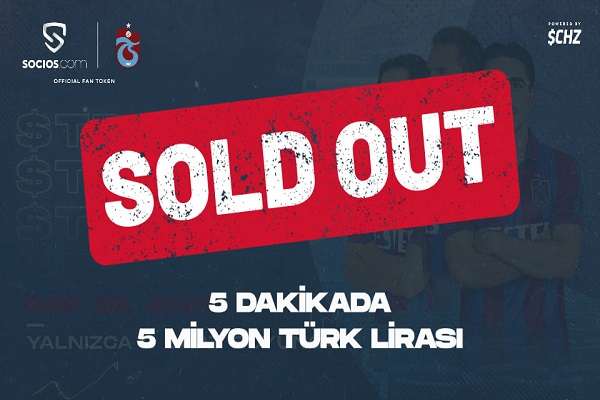 Trabzonspor TRA Taraftar Token ile 5 dakika i&ccedil;inde 5 milyon TL gelir sağladı!