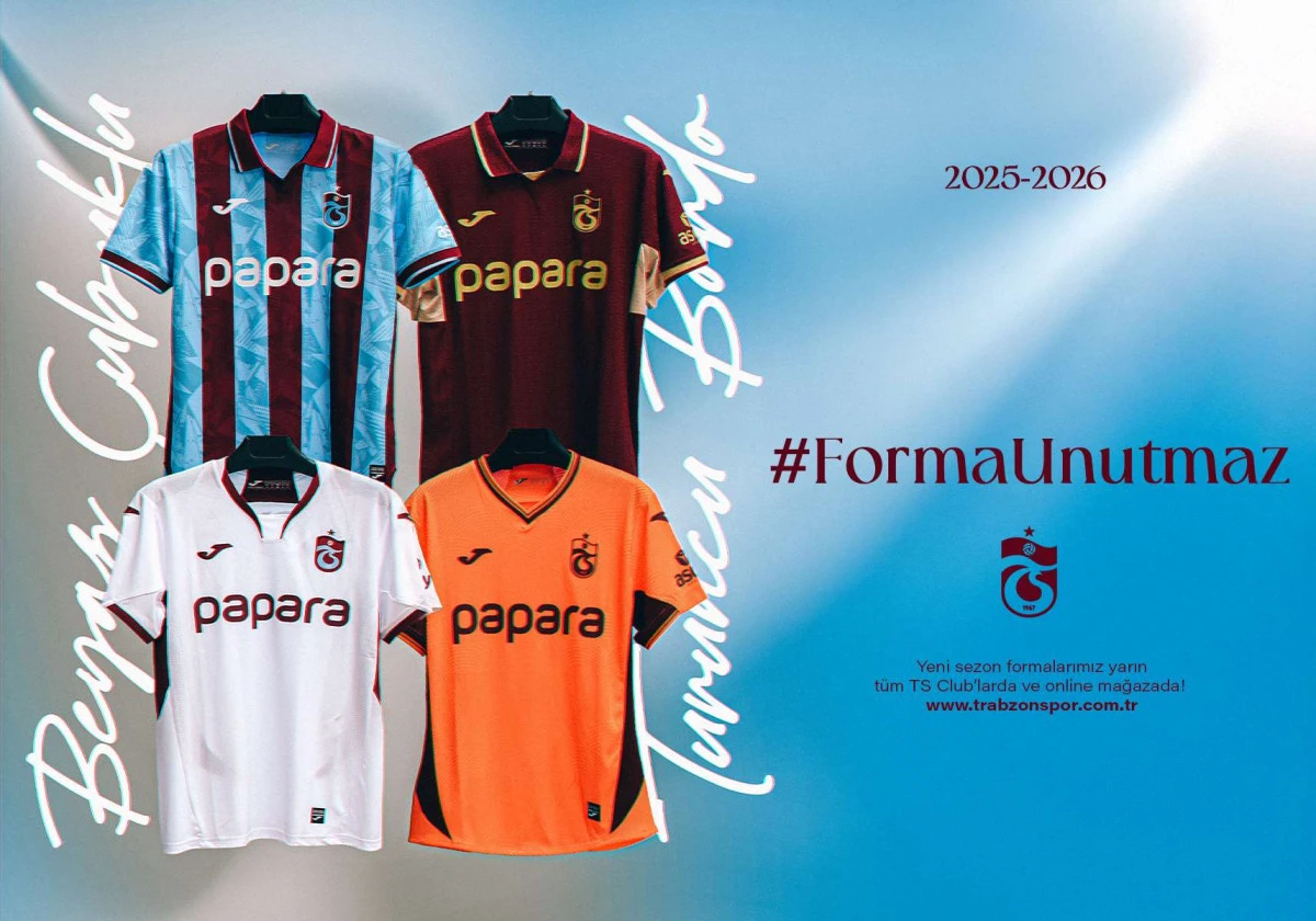 Trabzonspor'un 2025-2026 Yeni Sezon Formaları Satışa Çıktı!