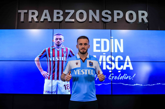 Trabzonspor'un yeni transferi Edin Visca imza töreni